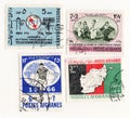 Afghanes 1965 set postage stamps Royalty Free Stock Photo