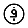 Afghanistan Afghani Line Style Icon