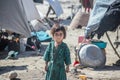 Afghanistan children in a remote refugee village in the middle of fighting season