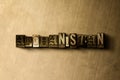 AFGHANISTAN - close-up of grungy vintage typeset word on metal backdrop