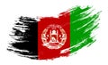 Afghanistan flag grunge brush background. Vector illustration. Royalty Free Stock Photo