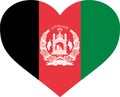 Afghanistan Flag Country Flag Shaped Heart
