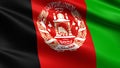 Afghanistan flag, with waving fabric texture