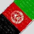 Afghanistan grunge flag. Vector illustration. Royalty Free Stock Photo