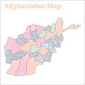 Afghanistan hand-drawn map.