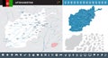 Afghanistan - infographic map - Detailed Vector Illustration