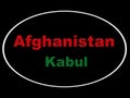 Afghanistan Kabul . 3 D logo on a black background.