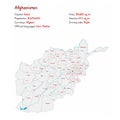 Afghanistan map and infographic