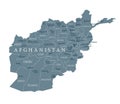 Afghanistan Map Political - Grayscale - Highly detailed vector illustration Royalty Free Stock Photo