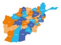 Afghanistan - map of provinces