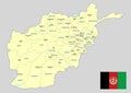 Afghanistan map - cdr format Royalty Free Stock Photo