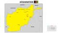 Afghanistan Map. State and district map of Afghanistan. Political map of Afghanistan with the major district