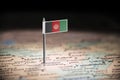 Afghanistan marked with a flag on the map Royalty Free Stock Photo