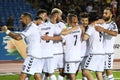 Afghanistan National Football Team celebration after scoring goal against Tajikistan