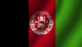 Afghanistan national wavy flag vector illustration