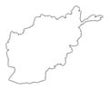 Afghanistan outline map