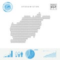 Afghanistan People Icon Map. Stylized Vector Silhouette of Afghanistan. Population Growth and Aging Infographics