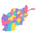 Afghanistan political map of administrative divisions