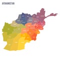 Afghanistan political map of administrative divisions