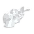 Afghanistan political map of administrative divisions Royalty Free Stock Photo