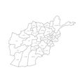 Afghanistan political map of administrative divisions