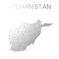 Afghanistan polygonal vector map.
