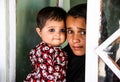 Afghanistan refugee camp children in the North West Royalty Free Stock Photo