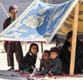 Afghanistan refugee camp children in the North West in the middle fighting season