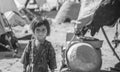 Afghanistan refugee camp children in the North West in the middle fighting season