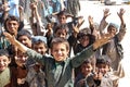 Afghanistan refugee camp children in the North West in the middle fighting season