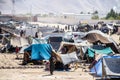 Afghanistan refugee camp in the North West in the middle fighting season