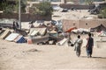 Afghanistan refugee camp in the North West in the middle fighting season