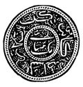 Afghanistan Stamp Unknown Value from 1881 to 1886, vintage illustration