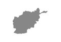Afghanistan State Map Vector silhouette