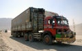 Afghanistan: A truck on the road between Jalalabad and Kabul