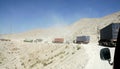 Afghanistan: Trucks on the road between Jalalabad and Kabul