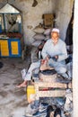 Afghanistan village cobbler in the middle of the drought in the North east