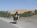 Afghanistan village street life in the west in the summer of 2018 Royalty Free Stock Photo