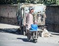 Afghanistan village street life in the west in the summer of 2018 Royalty Free Stock Photo