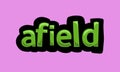 AFIELD writing vector design on a pink background Royalty Free Stock Photo