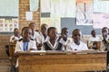 Afircan school children in classroom