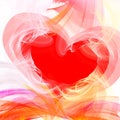 Afire heart Royalty Free Stock Photo