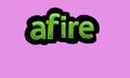 AFIRE writing vector design on a pink background Royalty Free Stock Photo