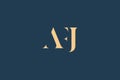 AFJ abstract letter logo design Royalty Free Stock Photo