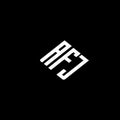 AFJ logo AFJ icon AFJ monogram AFJ minimalist Unique modern flat abstract logo design Royalty Free Stock Photo