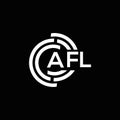 AFL letter logo design on black background. AFL creative initials letter logo concept. AFL letter design