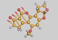 Aflatoxin molecular model