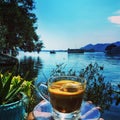 Afogato CoffeeLove JheelCafe Udaipur Lake Pichola Coffee With A View Royalty Free Stock Photo