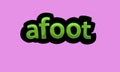 AFOOT writing vector design on a pink background Royalty Free Stock Photo