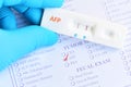 AFP positive test result by using rapid test cassette